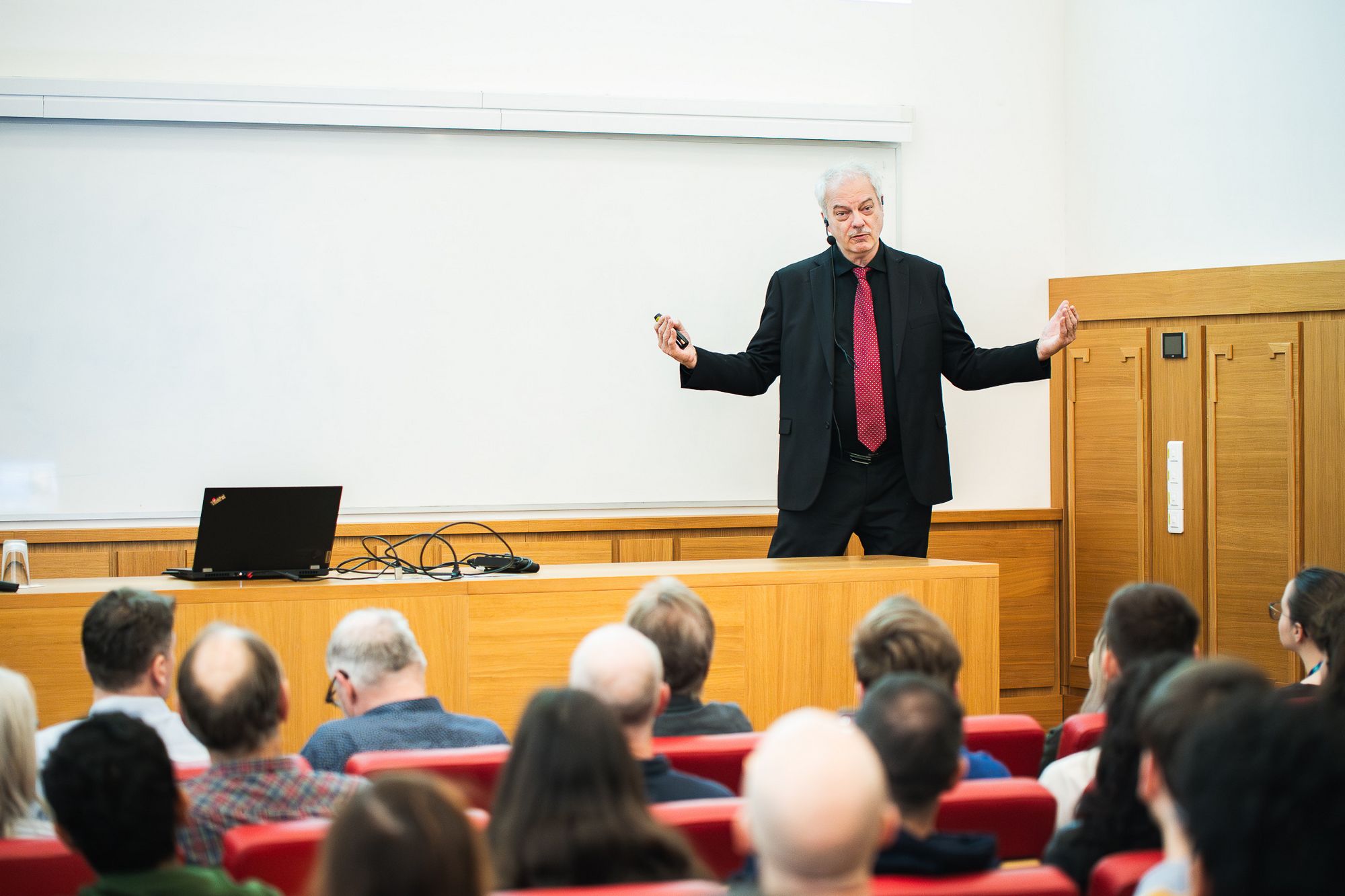 Morten Peter Meldal presented the 2025 Tony Holý Lecture